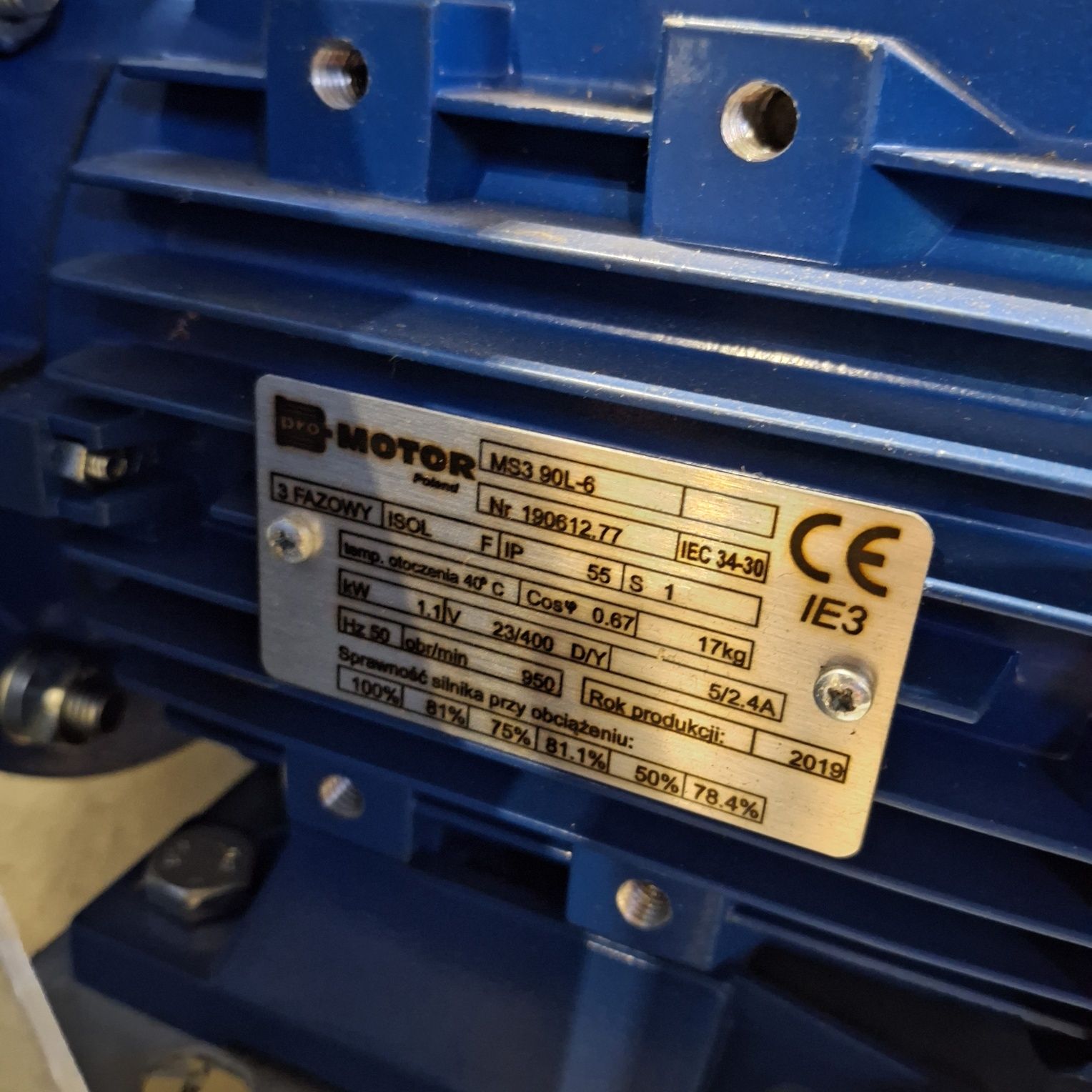 Wentylator bębnowy WB-355 Napięcie 400v 950 obr/min