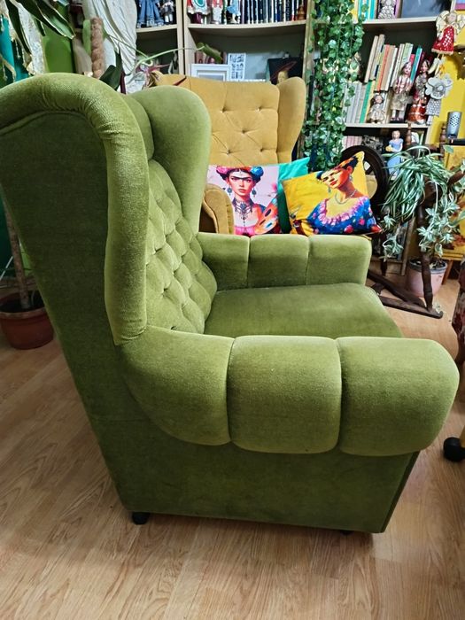 Zielony fotel uszak