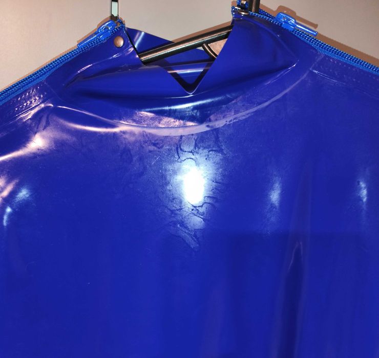Kombinezon latex lateksowy M blue niebieski