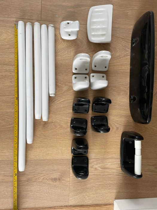 Acessórios de WC dos anos 60 em porcelana vintage - Peças originais