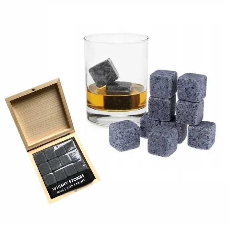 Kamienie lodowe  do whisky  drewniane opakowanie 12szt