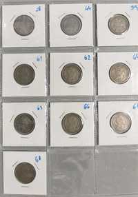 Lote moedas de 50 centavos alpaca