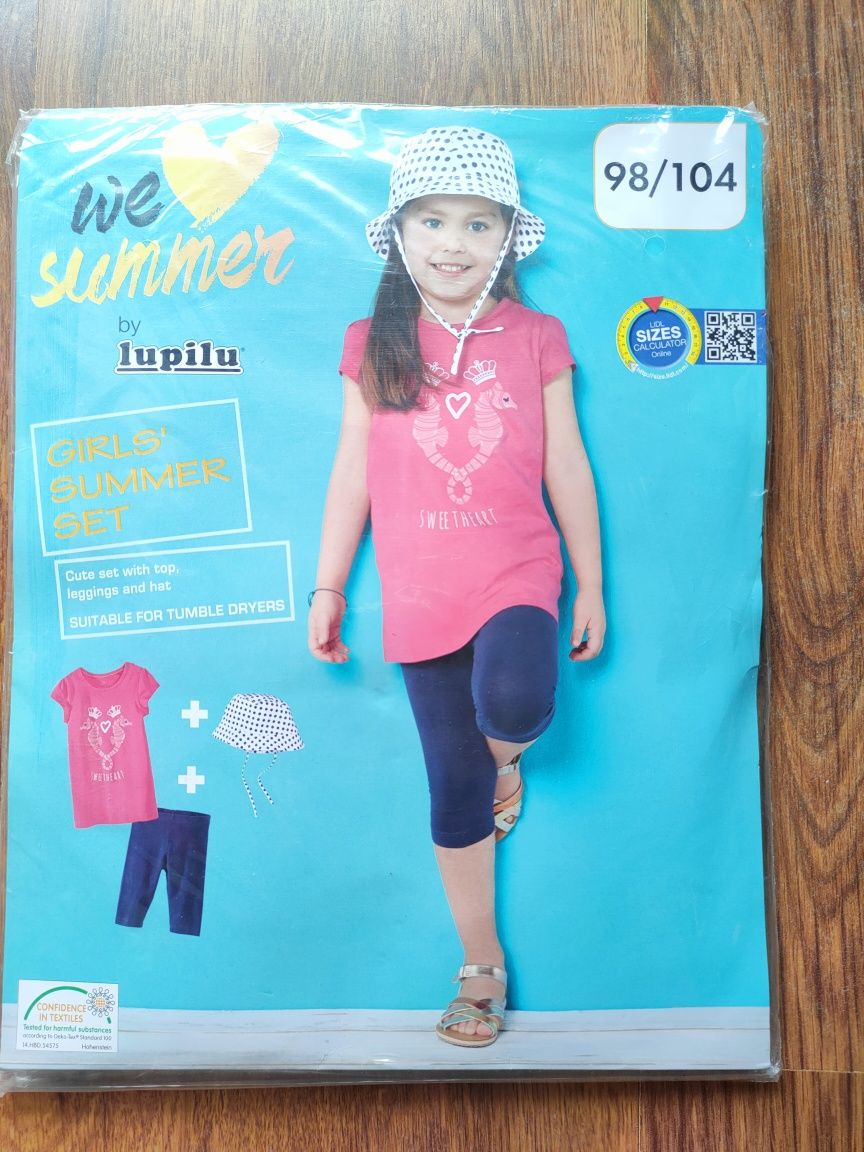 Komplet dziewczęcy lupilu summer 3 częściowy 98/104
