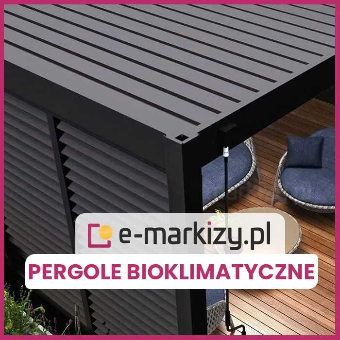 Pergola Bioklimatyczna Marlo z dodatkowymi osłonami do zabudowy tarasu
