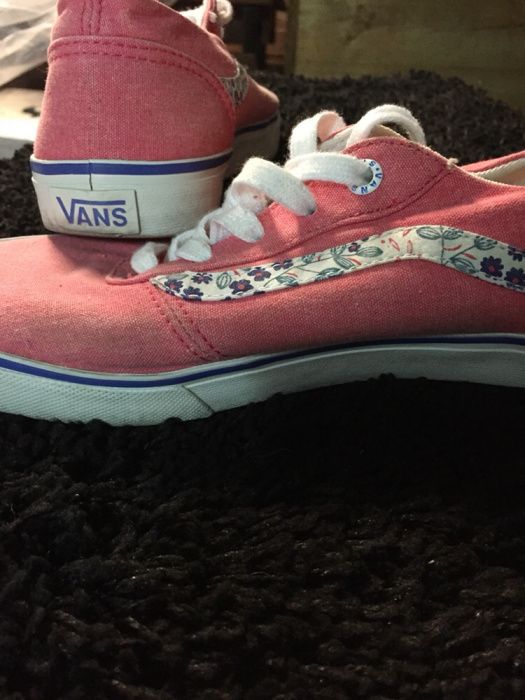 VANS originais rosa com flores