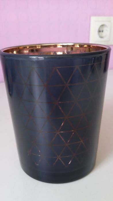 Декоративный подсвечник,декор,  стекло позолота  10×12,5