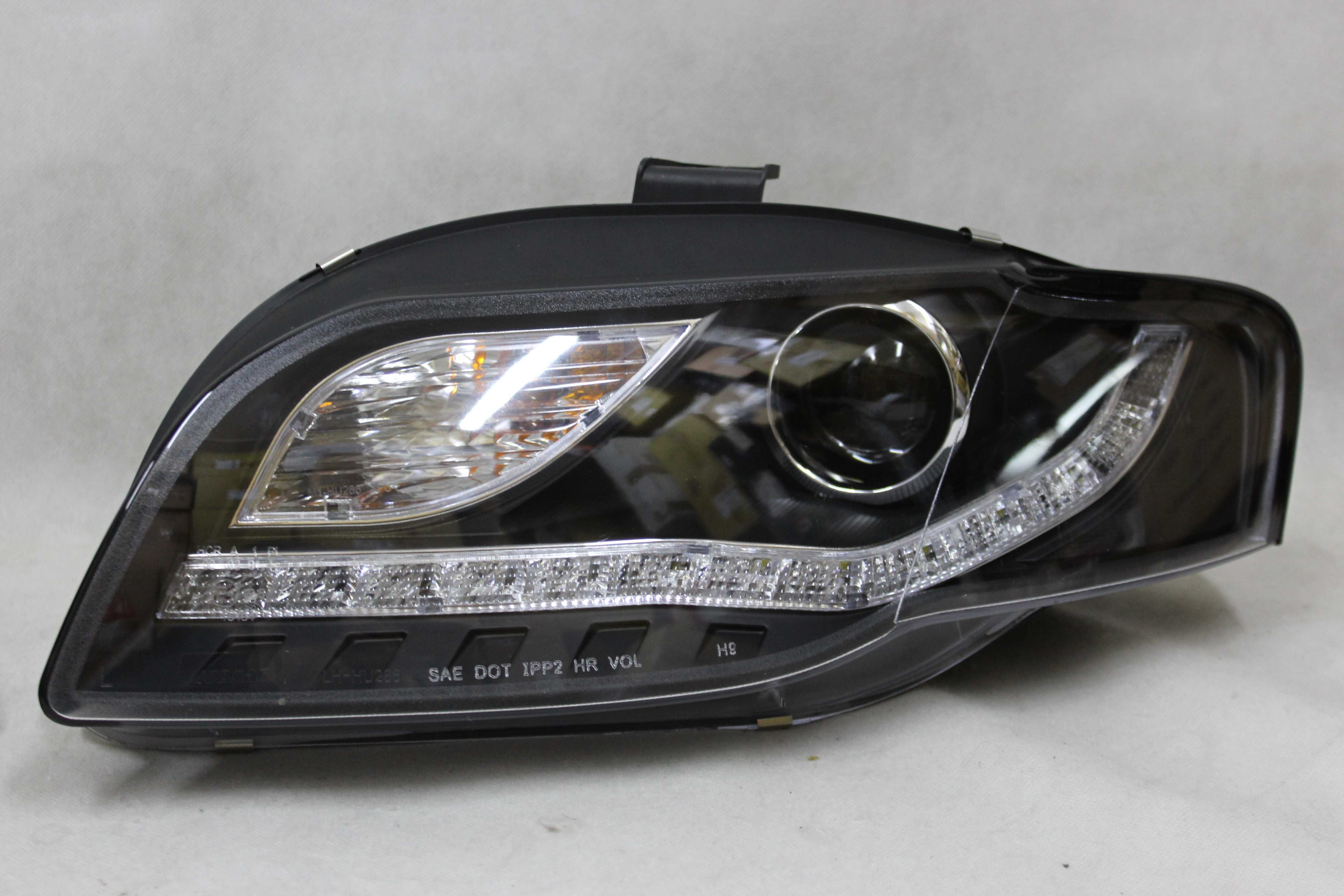 Lampy reflektory przednie przód AUDI A4 B7 04-08 LED BLACK SMOKE IGŁA!