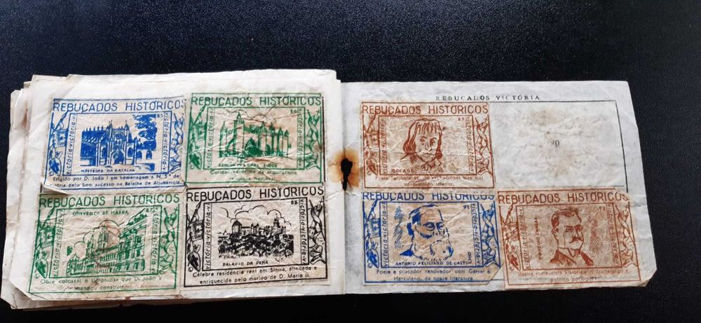 Caderneta antiga - Rebuçados Históricos Victória c/ 68 cromos colados