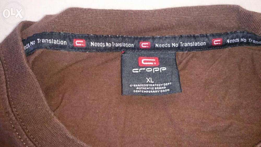 Koszulka z dł. rękawem Cropp, brązowa rozm. XL