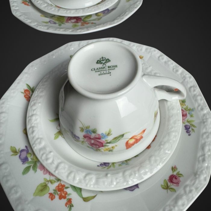 Serwis kawowy Rosenthal biała maria bukiet letni sommerstraus B4/12145