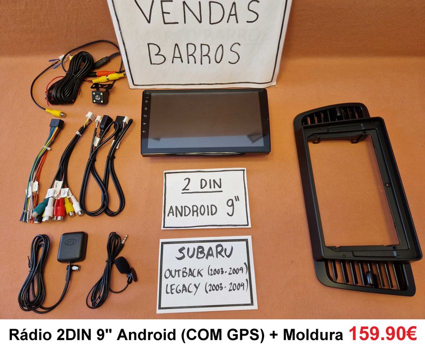 Rádio 2DIN 9" • SUBARU • Impreza • WRX • Forester • Outback • Android