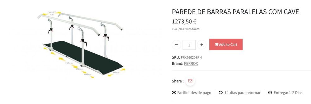 Barras paralelas fisioterapia