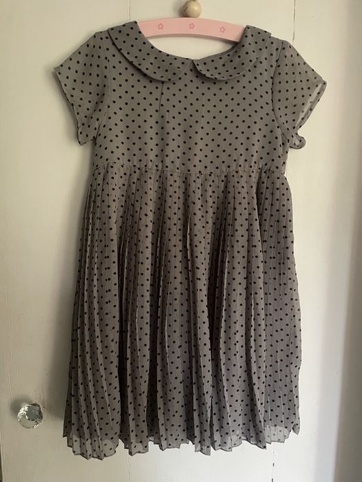 Sukienka h&m w groszki plisowana