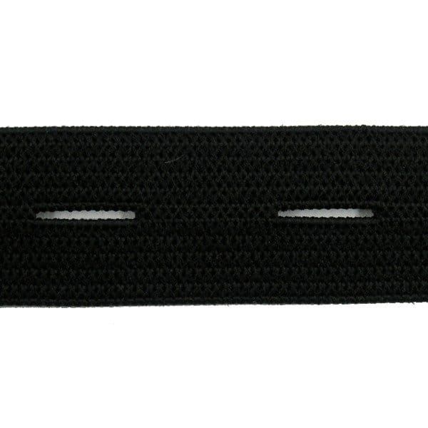 Guma guzikowa 18 mm (25 mb) [Kolor: Czarny]
