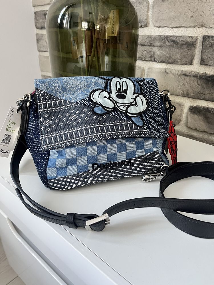 Torba Desigual jeans Myszka Mickey komplet metek NOWA