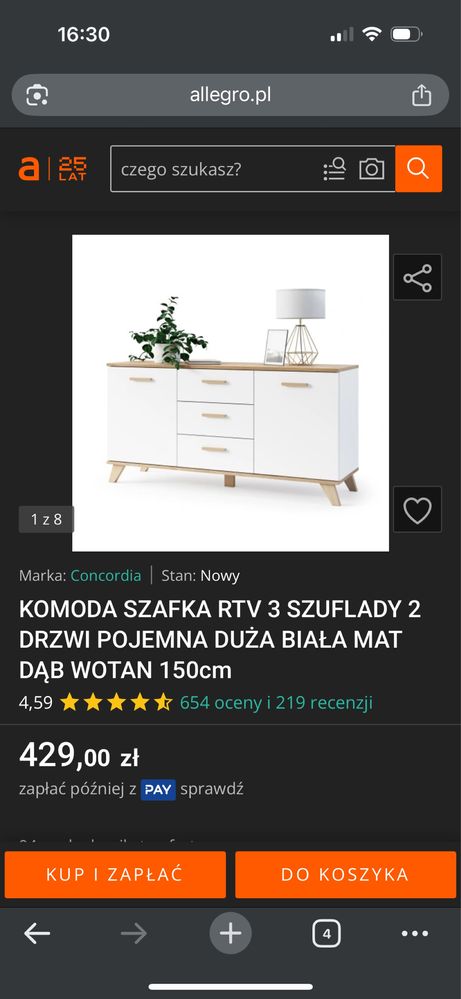 Sprzedam szafe i komode razem styl skandynawski