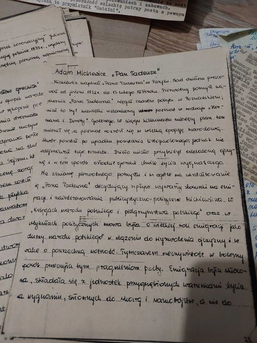 Matura, skrypty, materiały opracowania lektur z .j.polskiego liceum