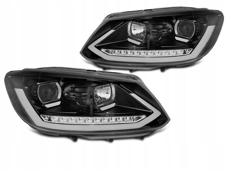 lampy vw touran ii 10-15 black tube drl dts led