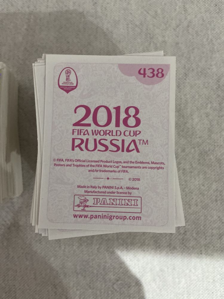 Cromos Mundial 2018 - Versão rosa Panini