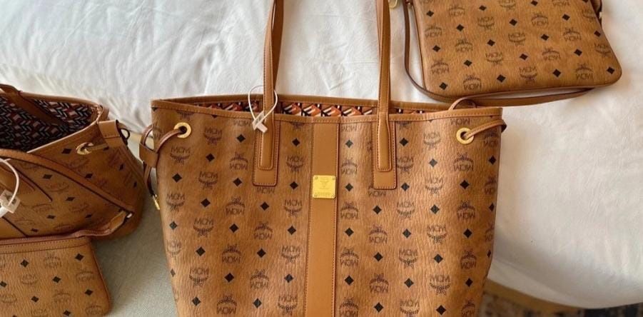 Torebka mcm shopper liz camel