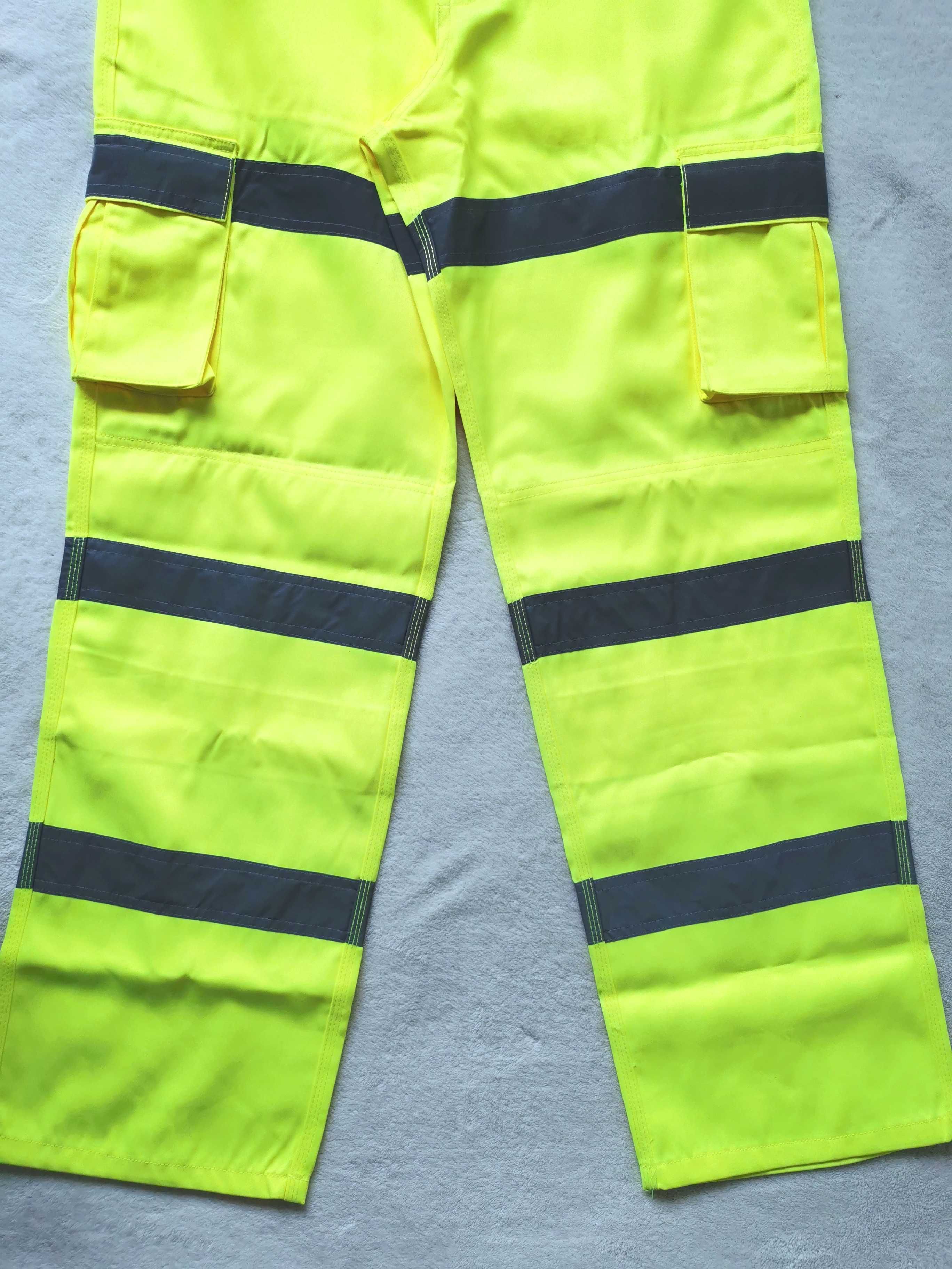 Nowe spodnie Workwear robocze neonowe