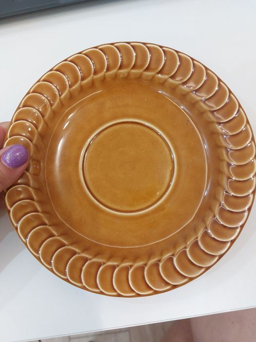 Talerzyk spodek jasnobrązowy Pagnossin vintage 16cm