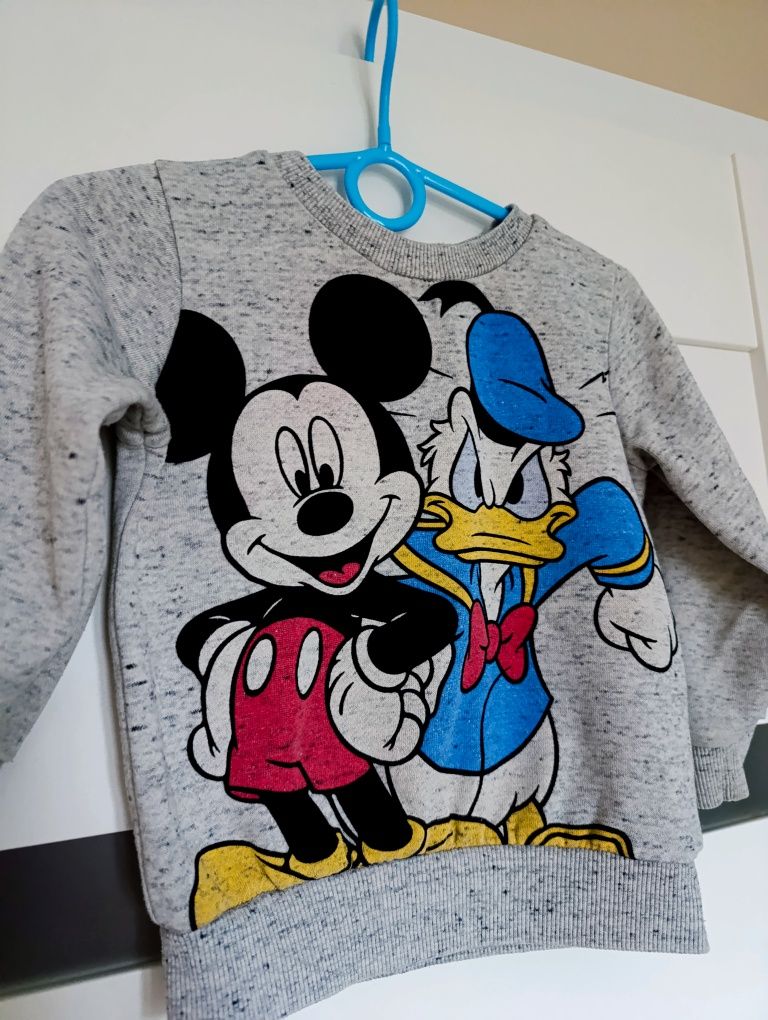 Szara bluza dziecięca, Myszka Miki, Kaczor Donald, 2/3 lata, Disney