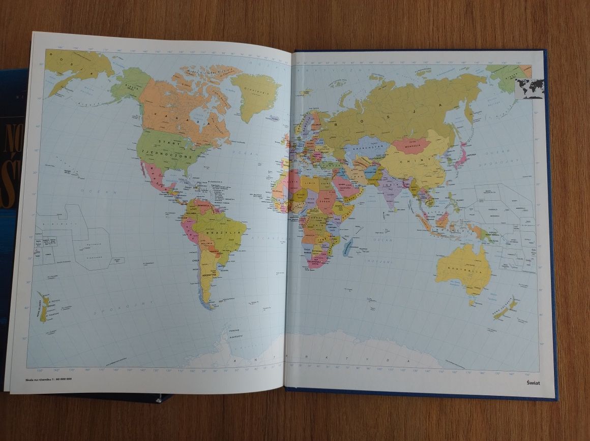 Nowy Atlas świata - piękne wydanie w twardej oprawie