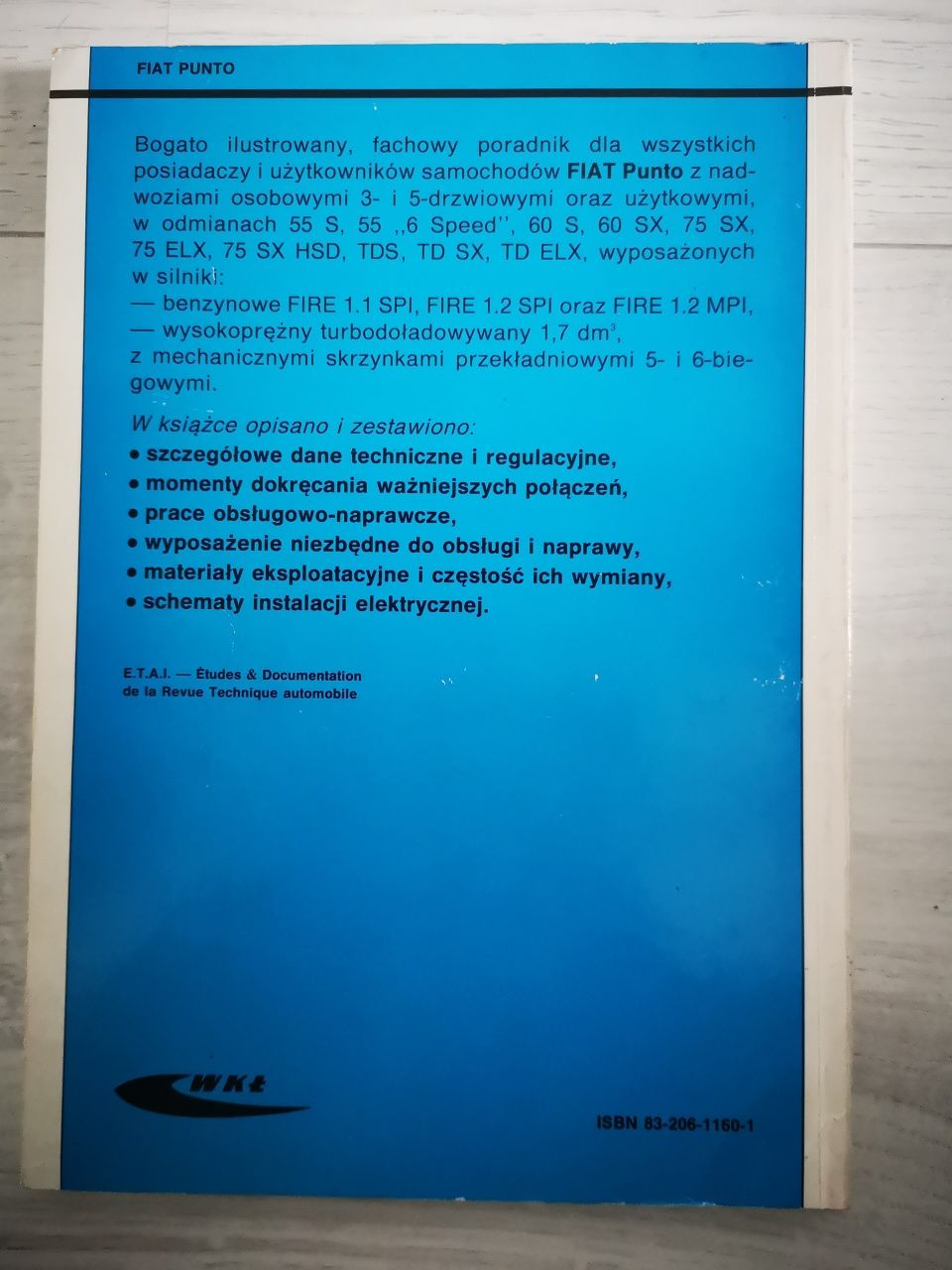 Instrukcja obsługi, Poradnik FIAT PUNTO, wydanie z roku 1995