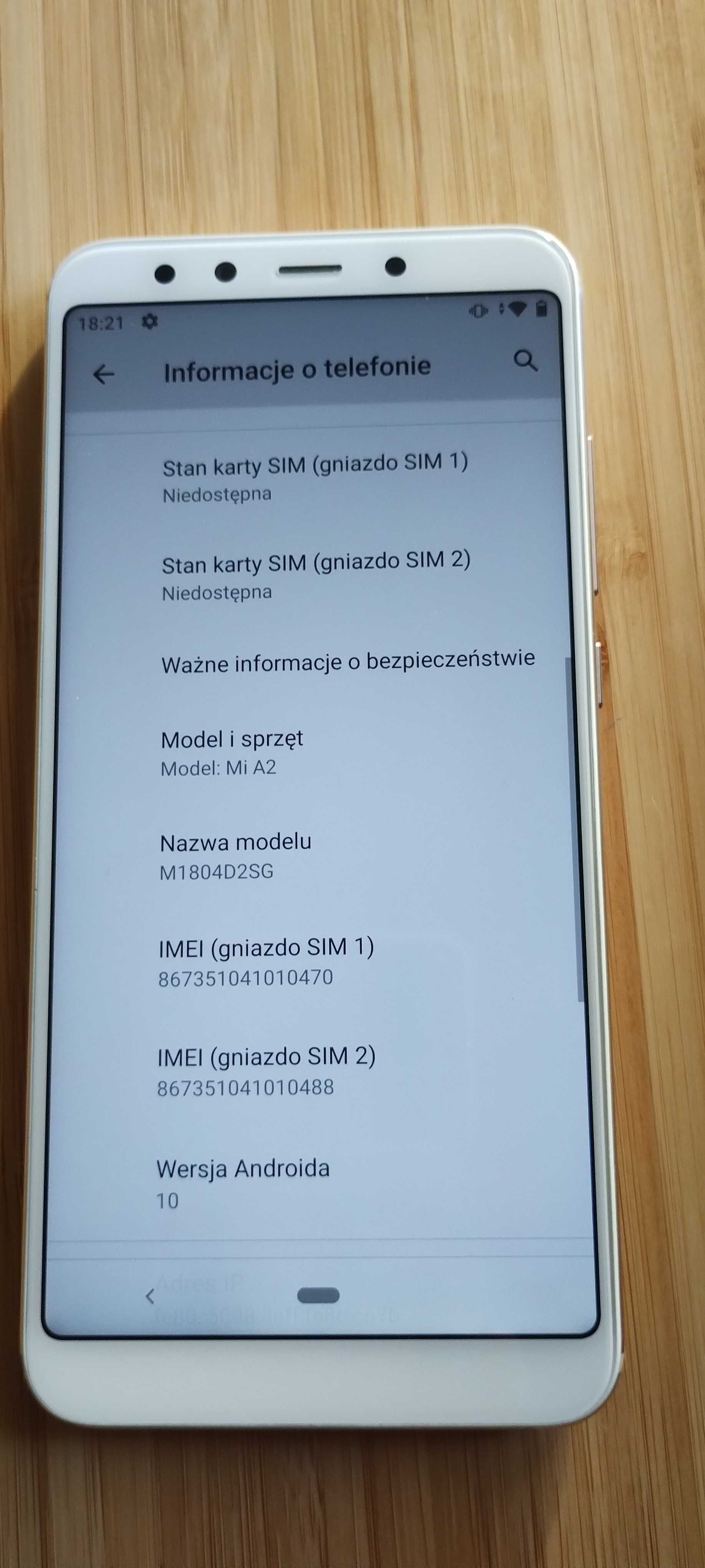 Xiaomi Mi A2, M1804D2ST
