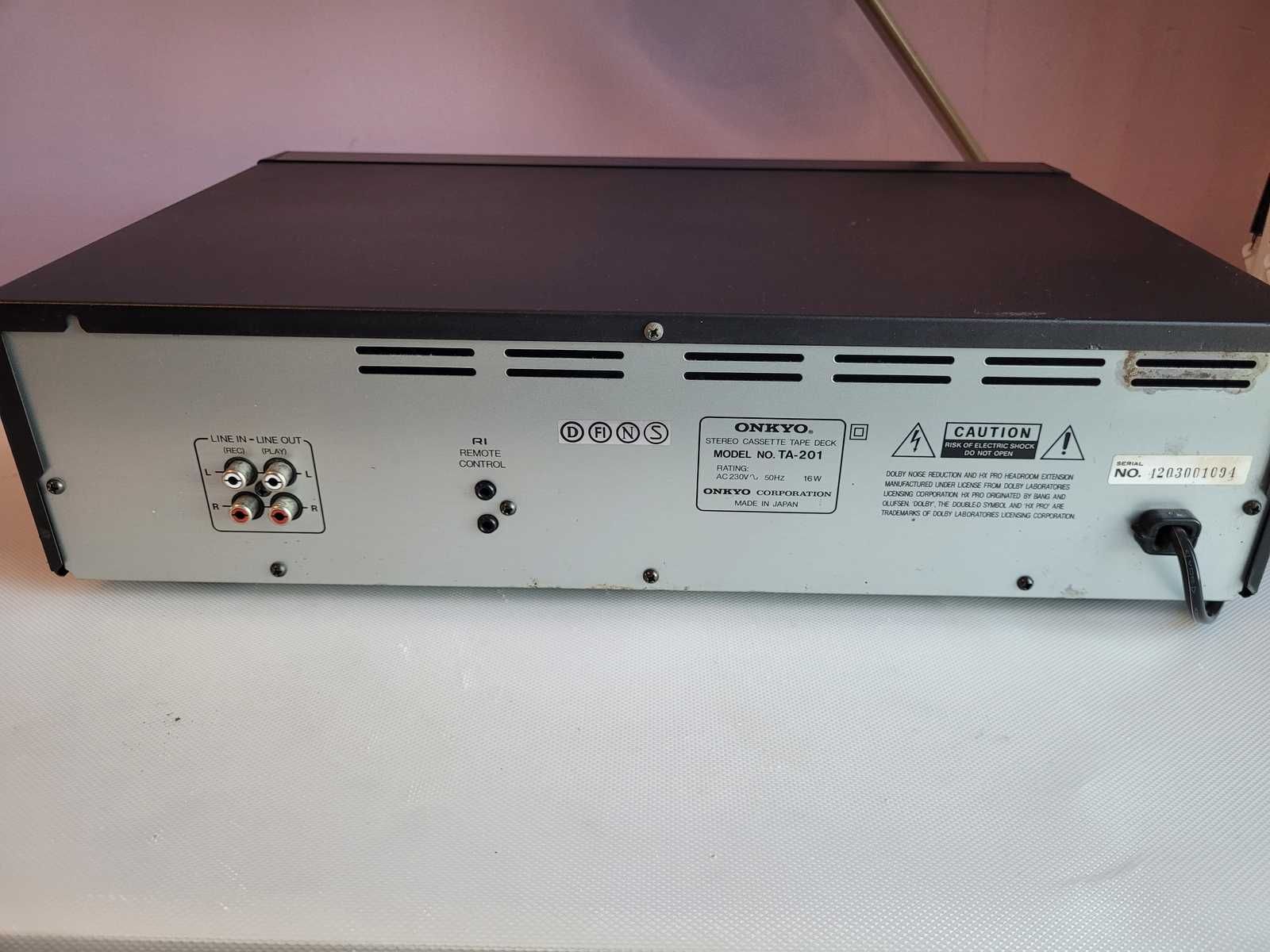 Magnetofon Deck Onkyo TA-201 - Stan BDB
