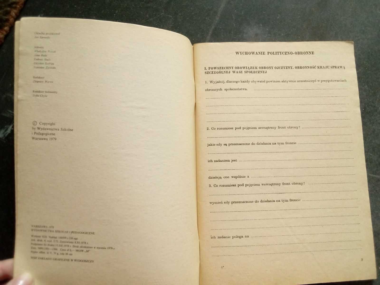 Zeszyt ćwiczeń do przysposobienia obronnego PRL