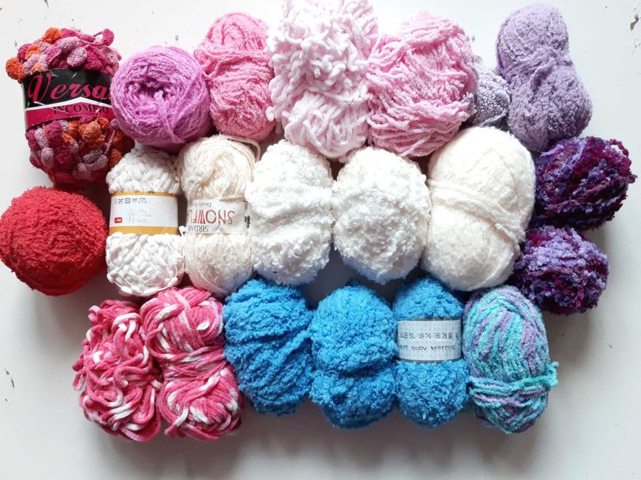 Włóczka Pluszowa Zestaw Kilogram Plusz Himalaya