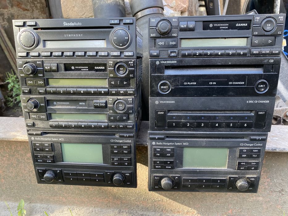 магнітоли Gamma Beta RNS VW Golf Passat Sharan T4 T5 Polo Skoda Seat