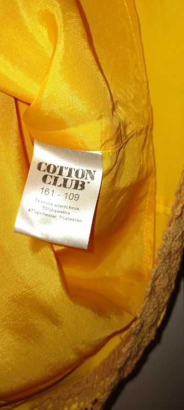 Żółta prosta elegancka sukienka Cotton Club 38