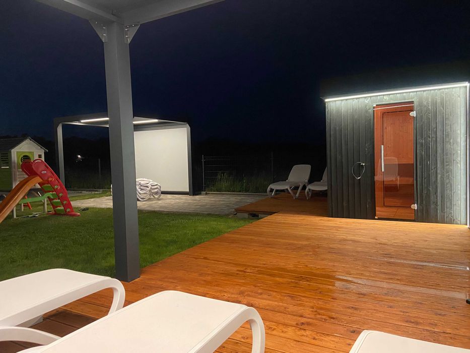 PERGOLA Ogrodowa "Solidy" 3x3 Aluminiowa, Elektryczna, Led