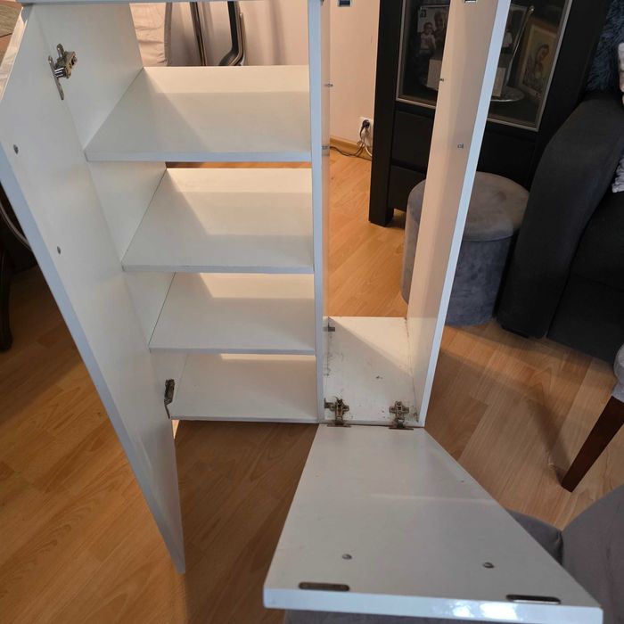 Szafka łazienkowa slupek biala lakierowana 2,23x70x42 cm