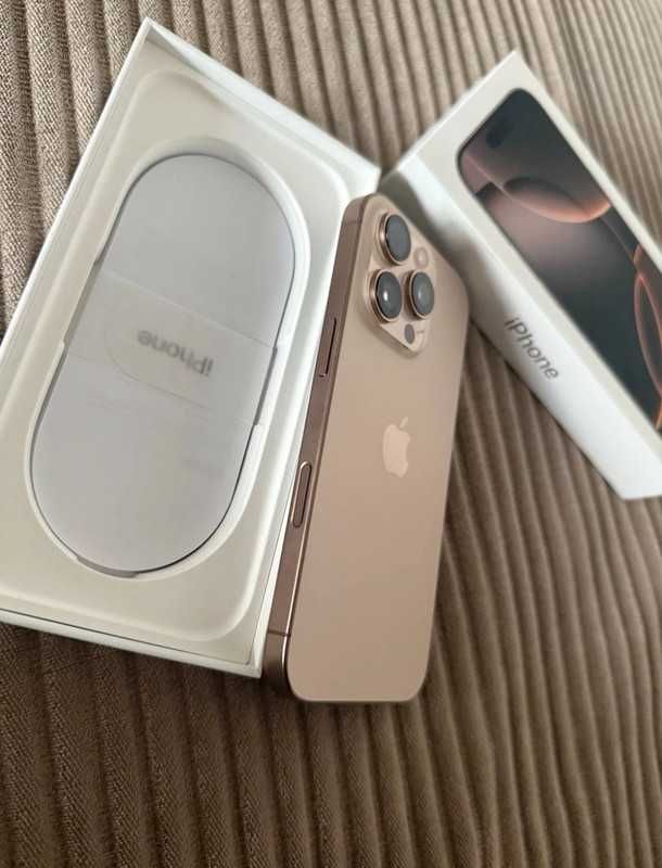 iPhone 16 Pro Smartfon Apple 256GB Pamięci Pustynny Tytan 100% Baterii