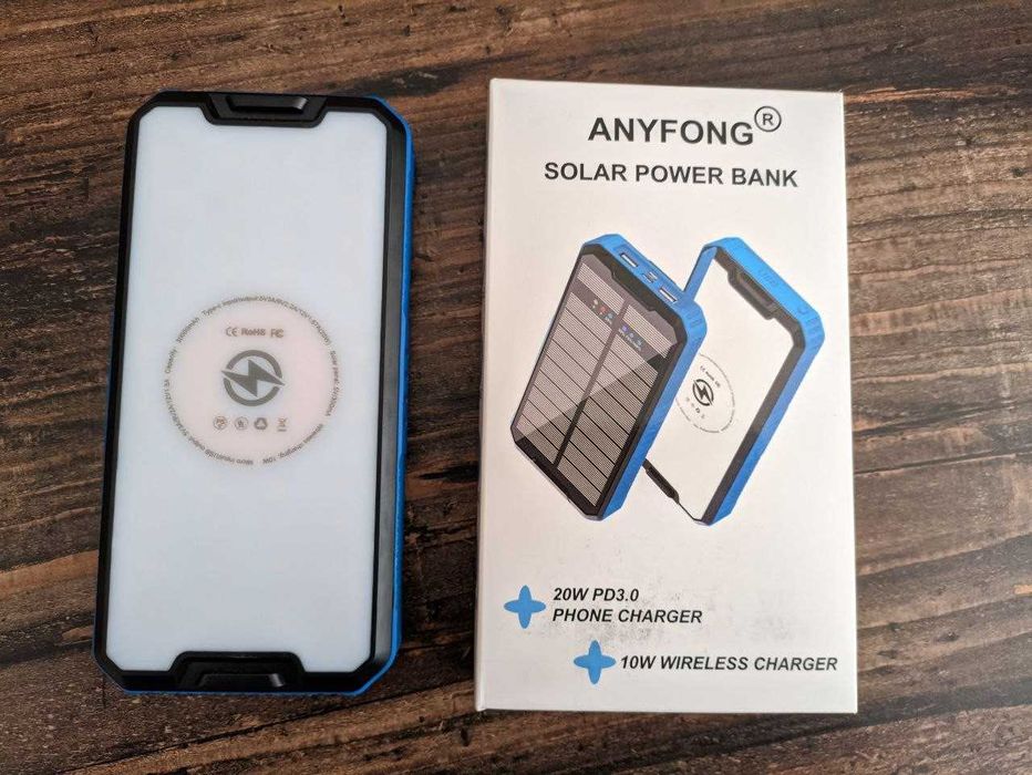 Power Bank солнечной энергии, PD20W + 10W + 10W 30000mAh