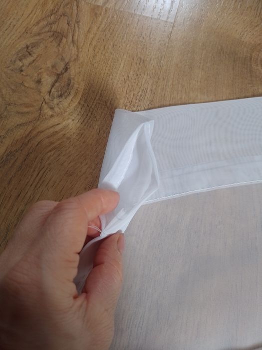 2 firany zimowe gałązki gwiazdki 133x164 cm