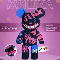 Акція 1+1=3. Magic Blocks Конструктор 3d Bearbrick "Jinx" 41 см