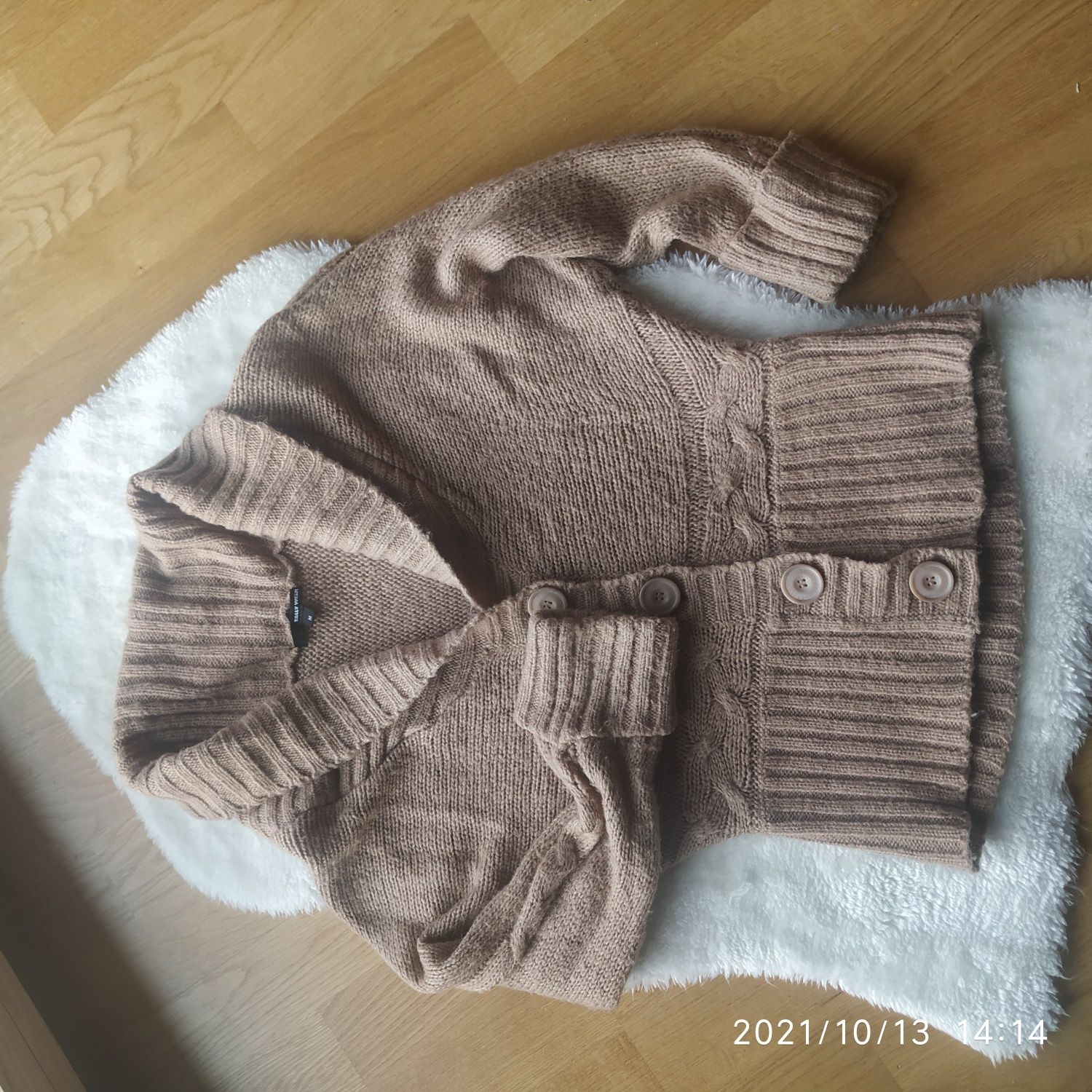 Sweter oversize kołnierz rozmiar M