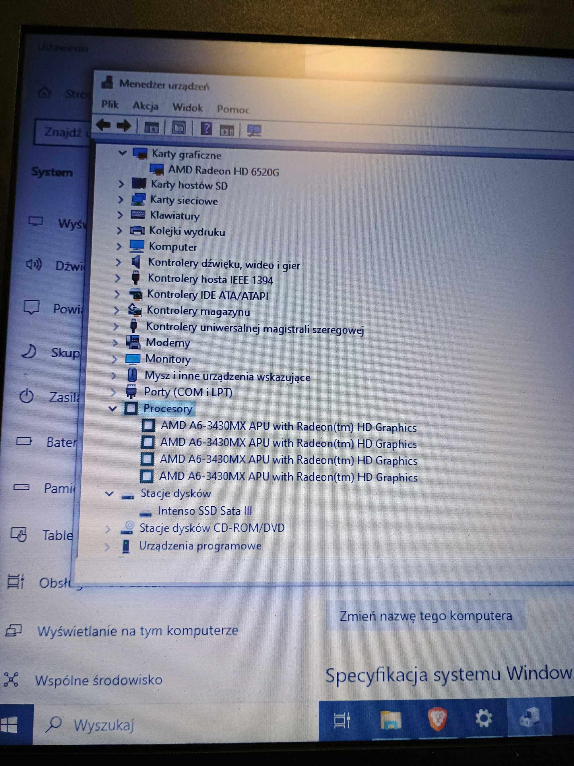 Hp probook 6465b 8gbRam/ ssd 256/ AMD 4x 1.7ghz