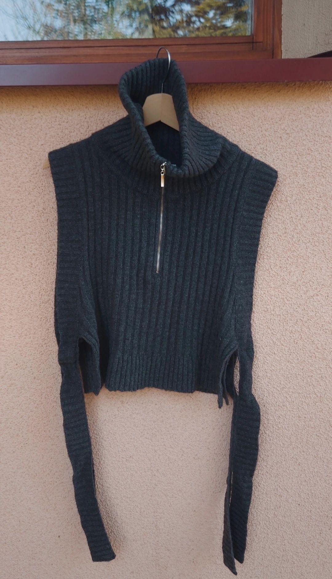 kamizelka wełniana prążkowana holzweiler 80% wełna jagnięca lambswool
