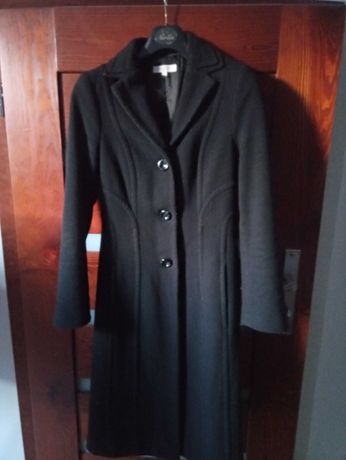 Czarny płaszcz midi XS Marks&Spencer