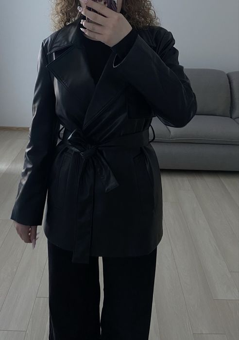 піджак шкіряний приталений ZARA