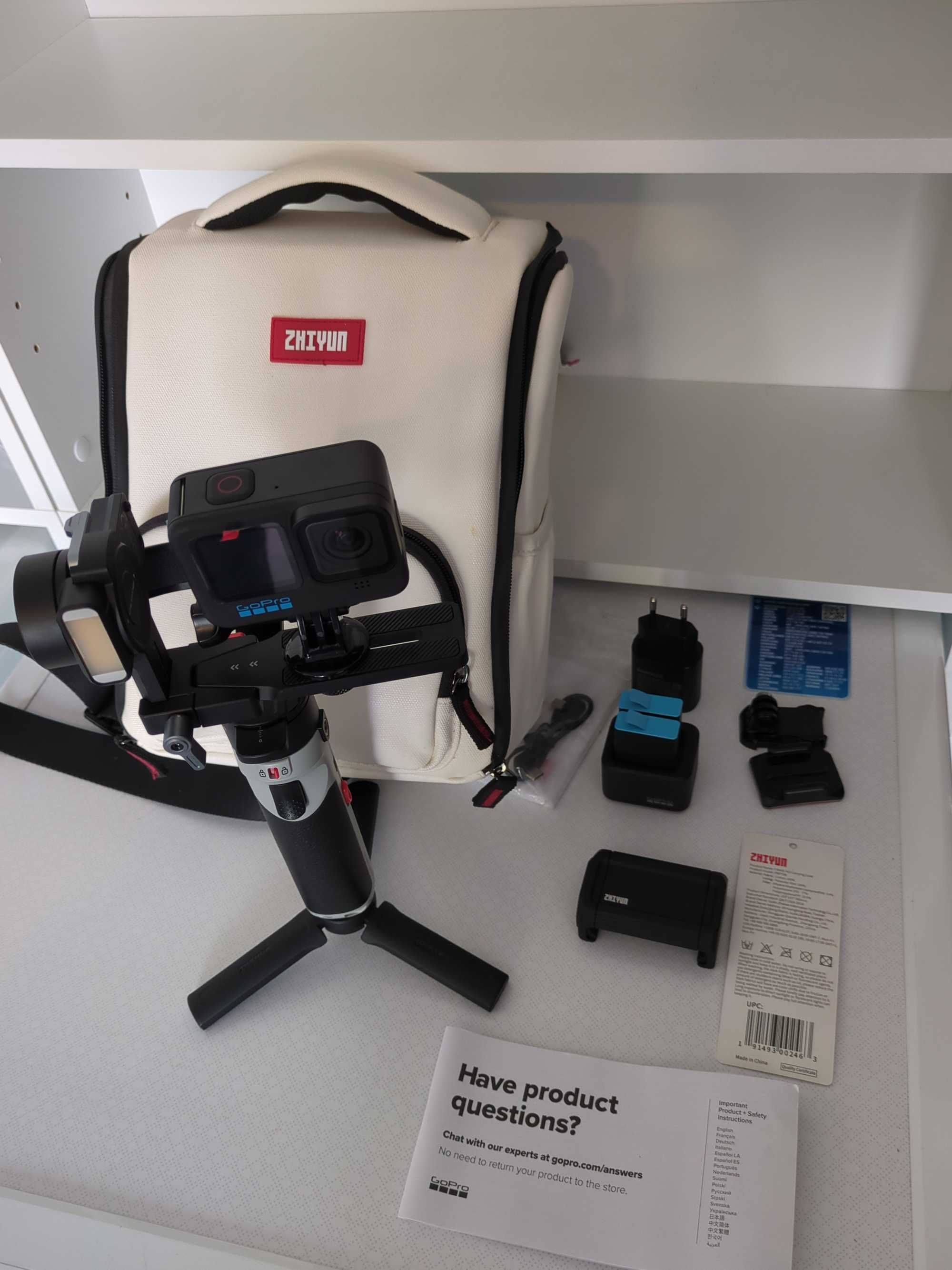 Gimbal Zhiyun Crane M2S Combo + Gopro 10 new/ novo