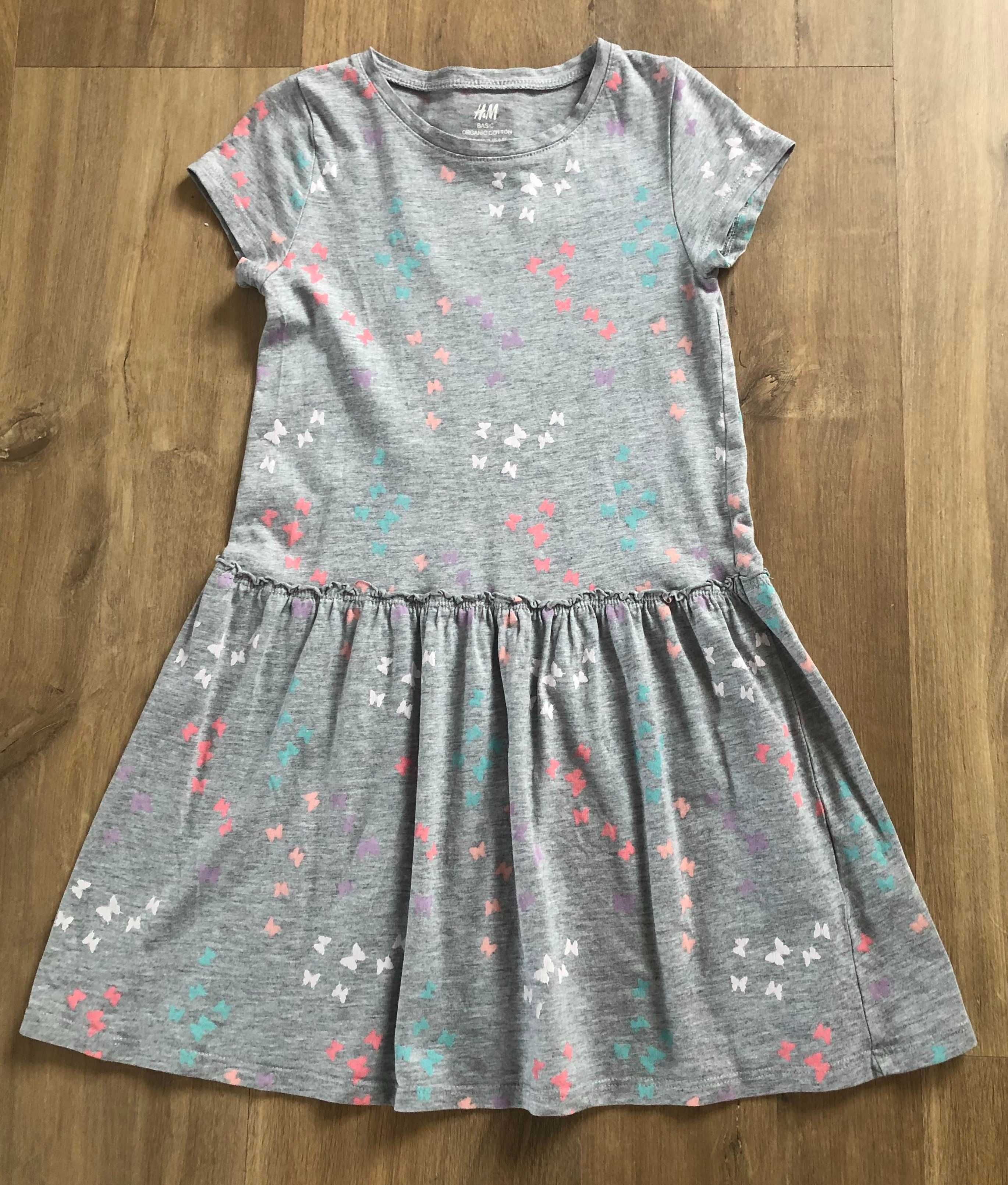 Sukienka YFK 128cm ( 7-8 lat), letnia, falbanka jak H&M