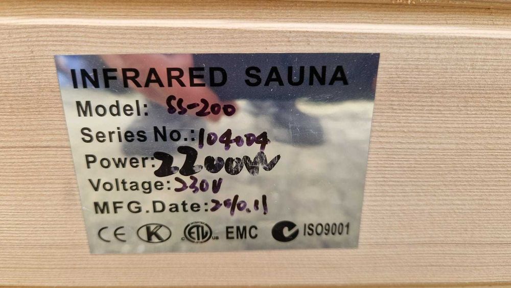 Sauna infrared infrarot na podczerwień 2os radio LED głośniki światło
