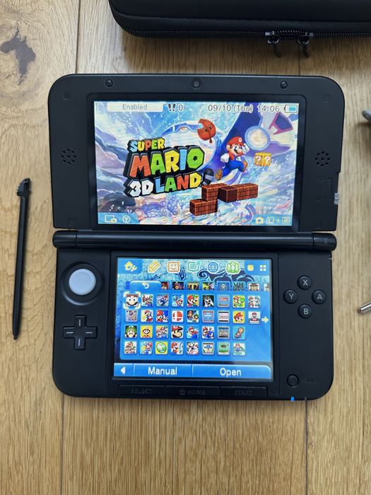 3DS XL Azul (128Gb, 200+ jogos, Pokemon/ Mario/ Zelda/ Inazuma/ etc)